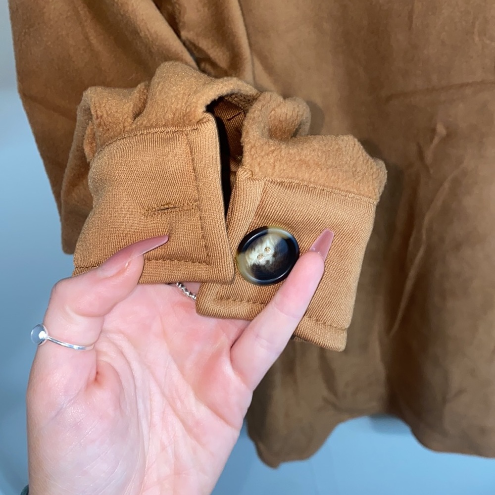 🌵Maple colored Oversized fleece button up jacket! - Picture 8 of 8